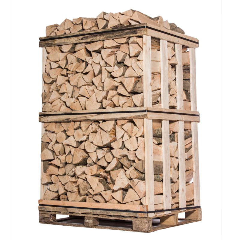 Premium Brennholz 50 cm – verpackt auf Palette mit 2 m³ / 2,5 Raummetern
